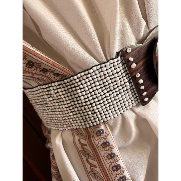 Vintage wood and beads belt - Picture 2 of 6